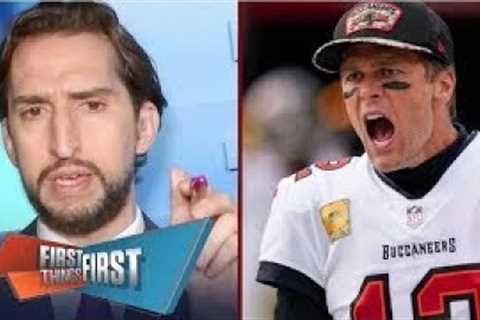FIRST THINGS FIRST | Tom Brady is TERRIBLE at 45 age - Nick on Buccaneers vs Panthers Week 7