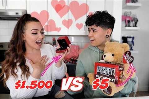 CHEAP VS EXPENSIVE VALENTINES DAY GIFTS CHALLENGE