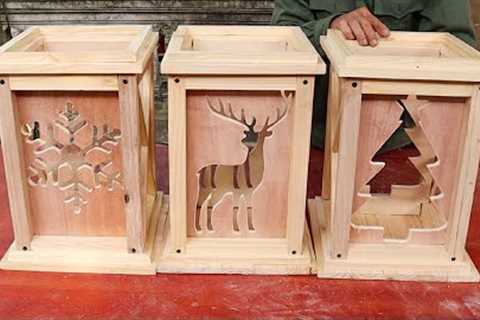 DIY Wooden Christmas Decoration lights // Woodworking Projects - Christmas Decorations Greatest