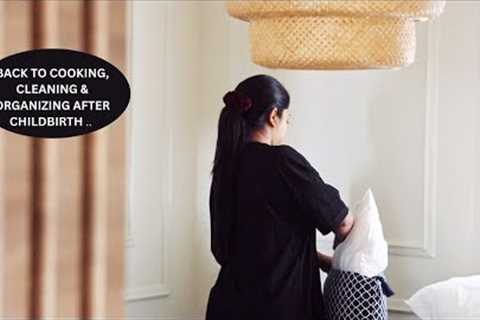 Getting back to Cleaning &amp; Organizing after childbirth | Making wholewheat naan for the first..