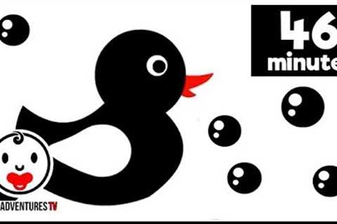 Baby Sensory - Black White Red Animation - 46 Minutes Little Duck - Stop Crying Baby