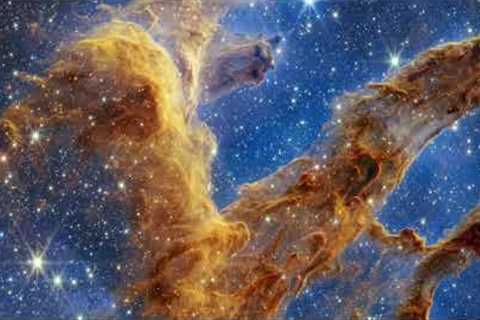 NIR view of Pillars of Creation captured by NASA's James Webb Telescope's@Science Dawn