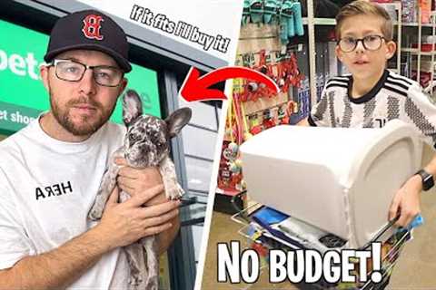 IF IT FITS IN THE BASKET, I'LL BUY IT - CHALLENGE!! *PUPPY SHOPPING*