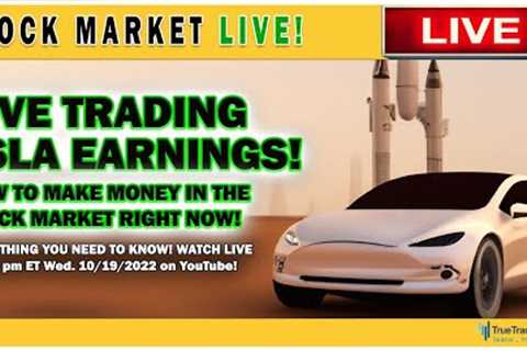 Trading The Stock Market Today LIVE During TSLA Earnings! Learn How to Make Money Trading LIVE!