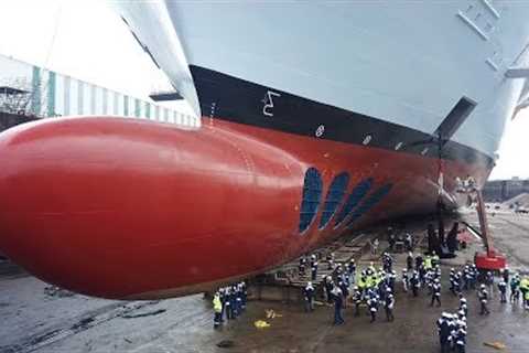 Symphony Of The Seas in dry dock - The largest cruise ship in the world