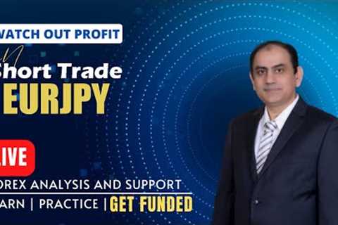 Short Trade on EURJPY | Live Forex Trading &amp; Coaching | Get Funded