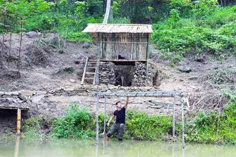 Survival Skills In The Rainforest, Bushcraft Survival, Primitive skills - Farm Building #5