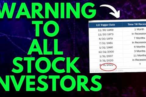 STOCK MARKET CRASH INDICATOR WITH PERFECT RECORD JUST TRIGGERED