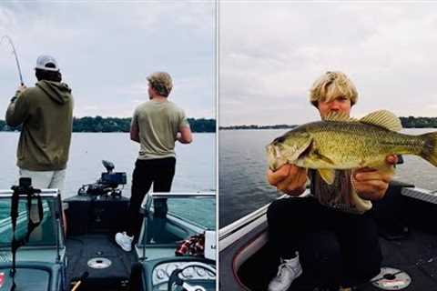 Fishing for HUNGRY Fall Bass! | First Video