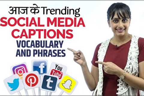 Trending Social Media Vocabulary &amp; Phrases For Captions In English | Learn English Through Hindi