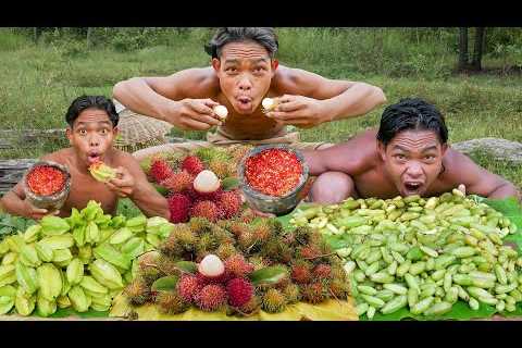 Survival Skills - Cooking And Eating So Delicious in the wild