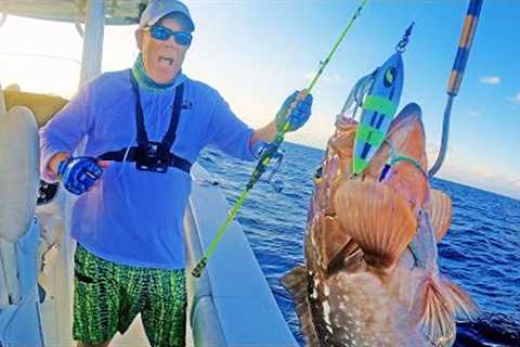 Vertical Jigging in KEY LARGO | Fishing | Grouper catch and cook