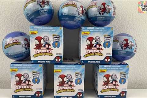 Marvel Spiderman Opening Blind Boxes Toy Review ASMR | Spidey and His Amazing Friends