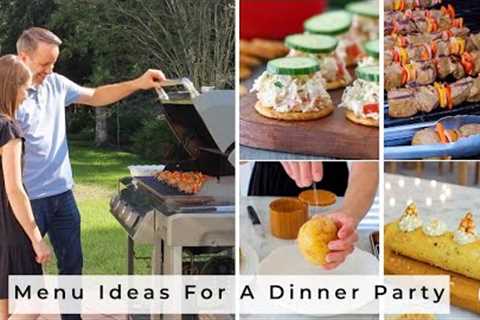 Menu Ideas For A Dinner Party (Beef &amp; Vegetable Kabobs, Baked Potatoes, Hazelnut Cake Roll)