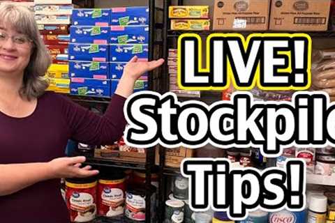 LIVE At 4:30 PM Mountain In My SECRET Emergency Food Storage Prepping Pantry!