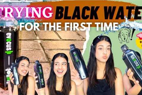 Black Water Taste Test|My Reaction on Black Water 😨 | #black #explore #trending #viral #blackwater