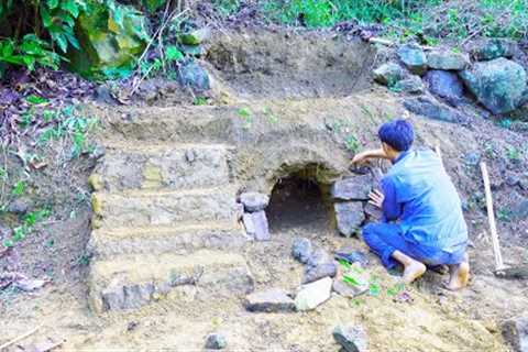 Making a furnace for building materials Bushcraft Survival, Primitive skills - #18