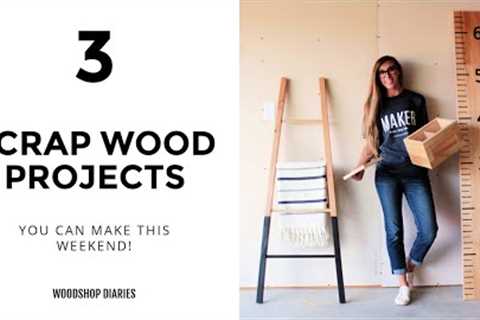 3 EASY Scrap Wood Projects--{Blanket Ladder, Big Ruler, Keepsake Box}