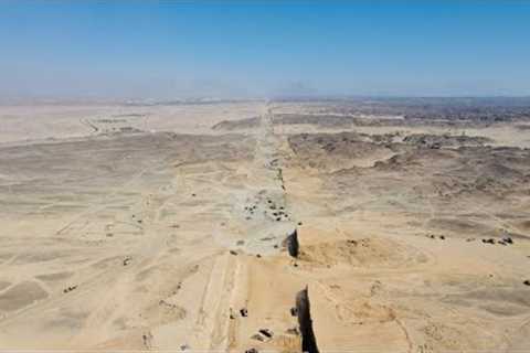 Drone footage reveals The Line megacity under construction in Saudi Arabia