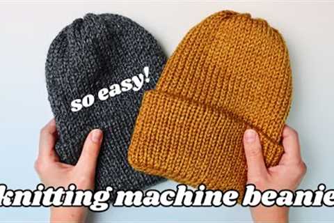 Knitting Machine Beanie Pattern (Easy!)