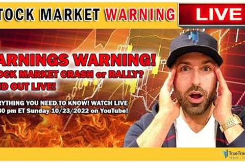 EARNINGS WARNING For The Stock Market This Week! Stock Market Crash or Rally? Find Out LIVE!
