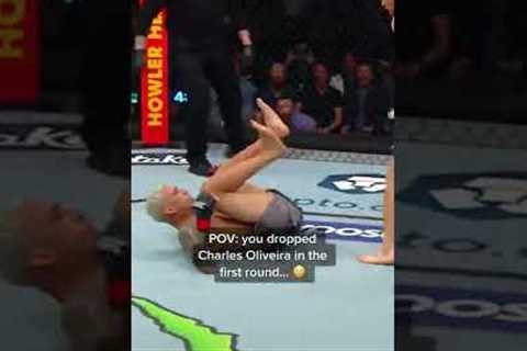Just when you think it’s over 😧 #ufc #charlesoliveira #mma