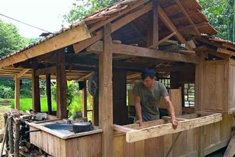 Install more cabinets for the wooden kitchen, make chairs - Cook wild snails | Ep.241