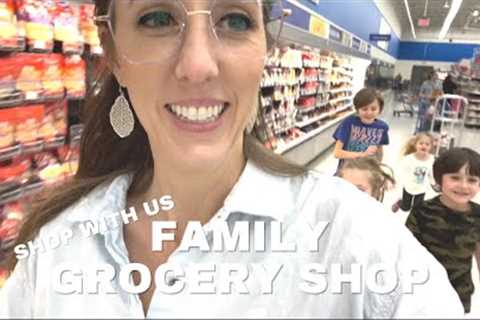The WHOLE Family is Grocery Shopping with Me!! || Shop with me + Cook TWO yummy dishes