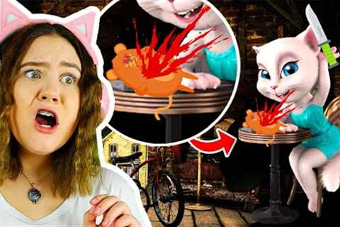 Testing The CREEPY TALKING ANGELA &amp; TOM App for the 1st Time