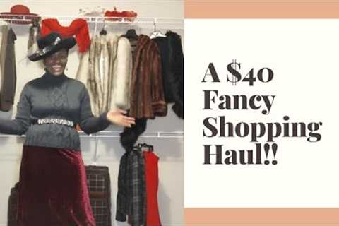 A Fancy Fall Shopping Haul for $40! Two Skirts, Two Sweaters, A Blouse, A Scarf and A Pair of Shoes!