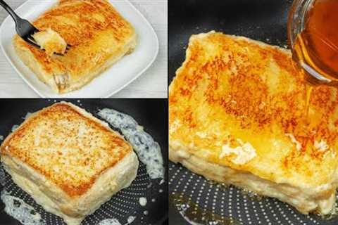 Easy bread dessert Recipe | bread and milk dessert |  Sweet Bread Recipe For Kids | Bread Pancake