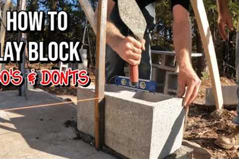 Laying Block Well House w/ Friends| How To Masonry| Couple Builds Dream Cabin Homestead In The Woods