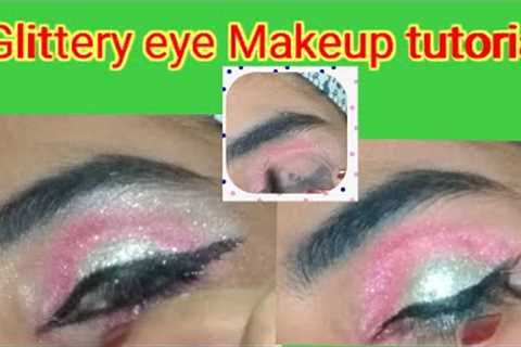 How to Apply Glittery eyeshadow||Beginners eye Makeup tutorial|