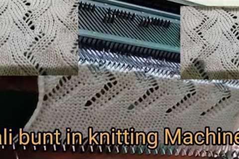 New knitting pattern in simple knitting machine//jali bund kaise banaye