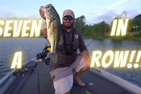 Lake Athens Summer Bass Fishing: Insane Morning Bite On Plastic Worms!!! Catching Not Fishing!