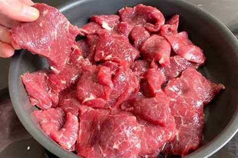 Tender beef in 10 minutes. An easy recipe for delicious beef.