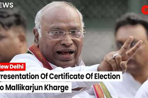 LIVE: Congress President Mallikarjun Kharge Presented Certificate Of Election At AICC HQ