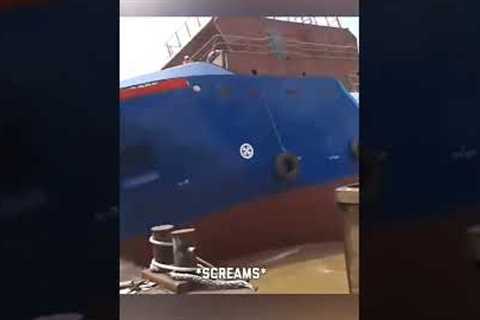 Ship Launch FAIL. #shorts