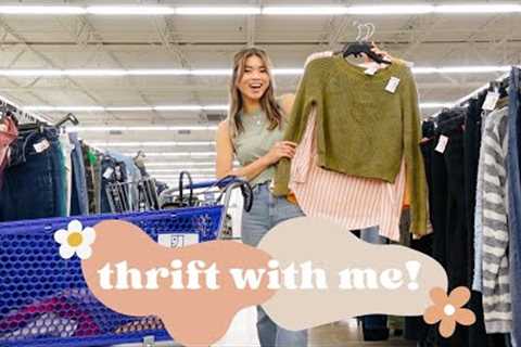 THRIFT WITH ME | thrifting in Nashville for fall clothes - try on haul &amp; how to style | by..