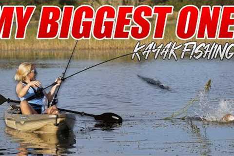 MY BIGGEST BASS Kayak Fishing!