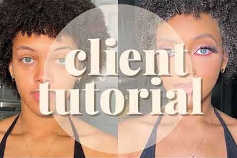 tutorial time w/tay: client makeup tutorial pink eye makeup