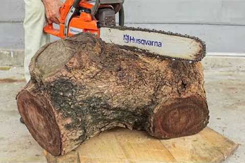 Great Woodworking Creations With Large Solid Wood And Dried Stumps // Solid Wood Table