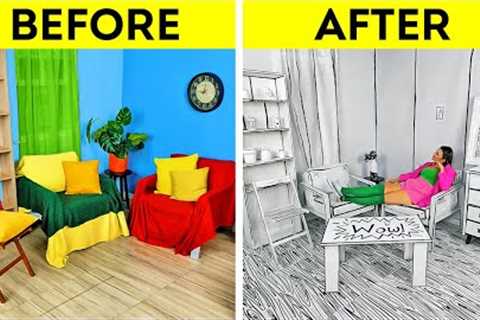 Crazy Room Makeover Challenge || Full Bedroom Transformation