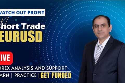 Short Trade on EURUSD | Live Forex Trading &amp; Coaching | Get Funded