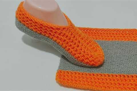 knitting booties new design easy method