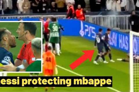 Messi and Neymar protecting Mbappe vs Maccabi Haifa players