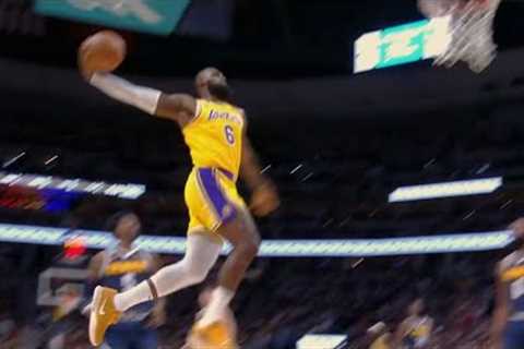Lebron James is a actual MENACE for dunking like this in his 20th NBA year !