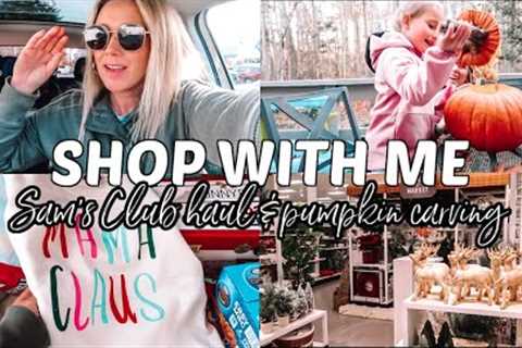 COME SHOP WITH ME| SAM'S CLUB HAUL| TARGET| PUMPKIN CARVING| Tres Chic Mama