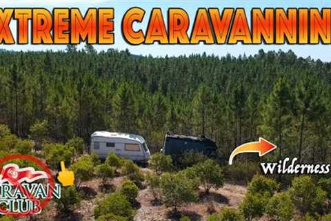Shoehorning this RUINED caravan through the woods to our land. Pleborium Build: Ep.1