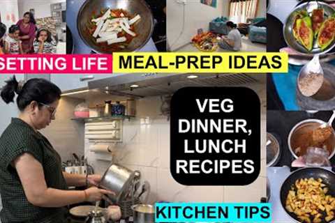 Resetting Life | Veg Dinner/lunch Thali Recipes, Meal-Prep Ideas, Kitchen Tips, Dinner Routine